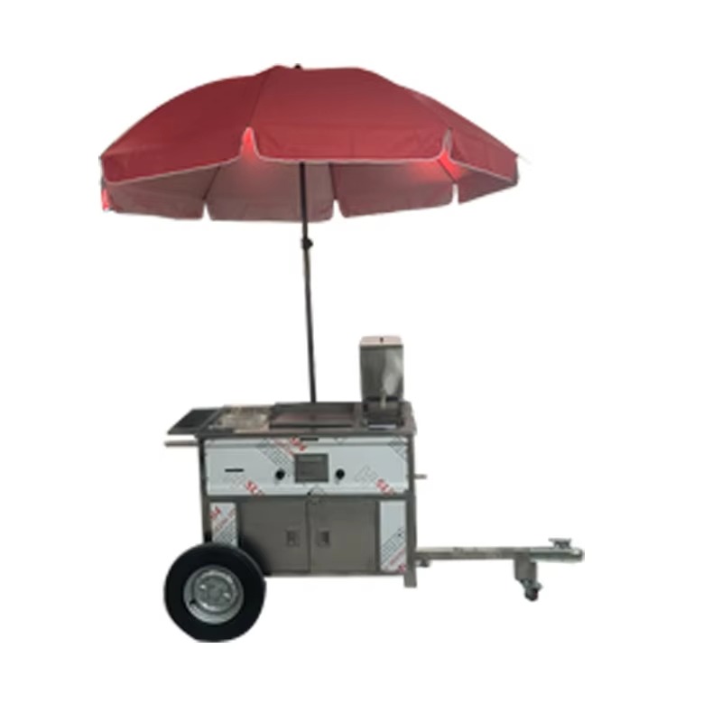 Compact Mobile Snack Food Cart - Hot Dog Vending Cart recension och pris