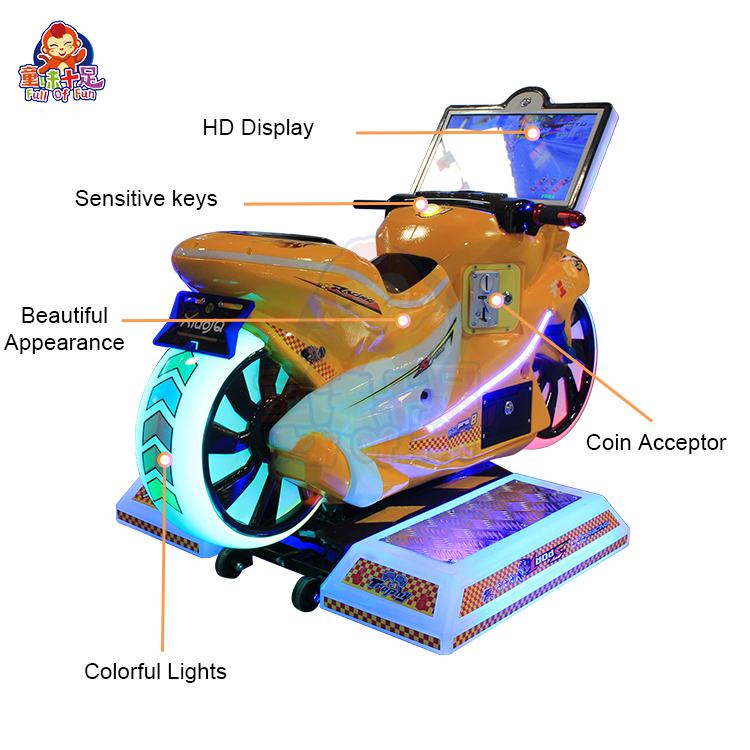 Indoor Amusement Children Moto - Coin Operated Kiddie Ride recension och pris