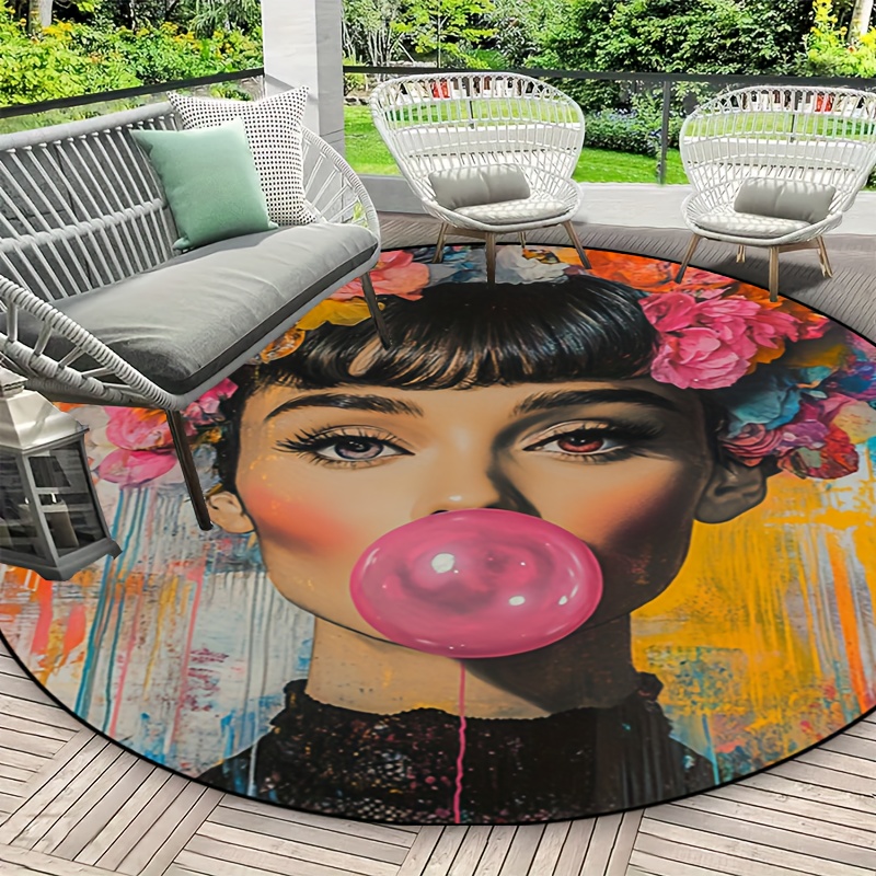 Graffiti Art Woman With Floral - Bubble Gum Machine recension och pris