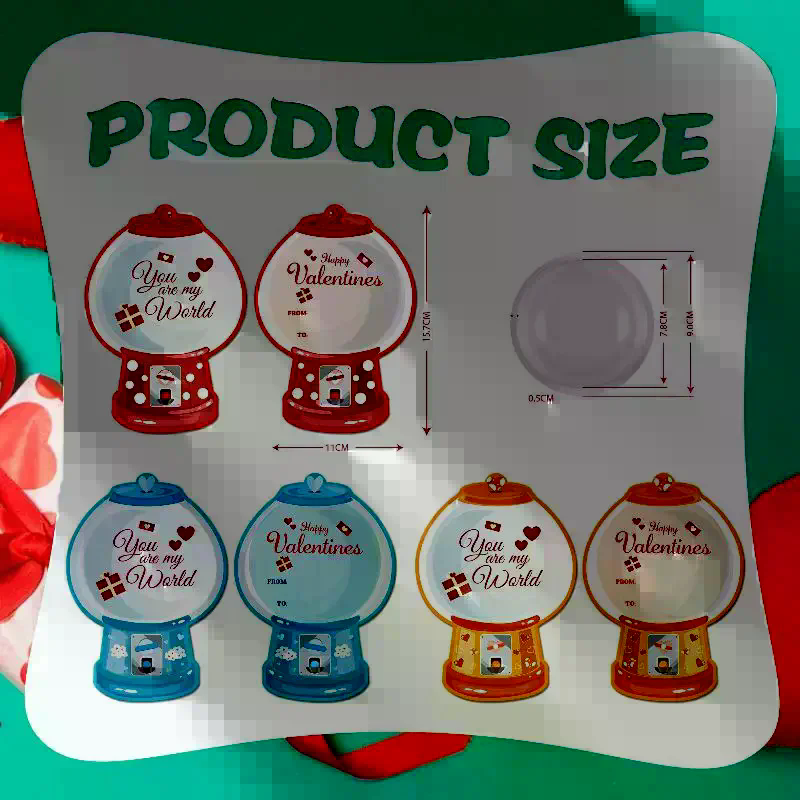 18/36 Pcs DIY Valentines Candy - Bubble Gum Machine recension och pris