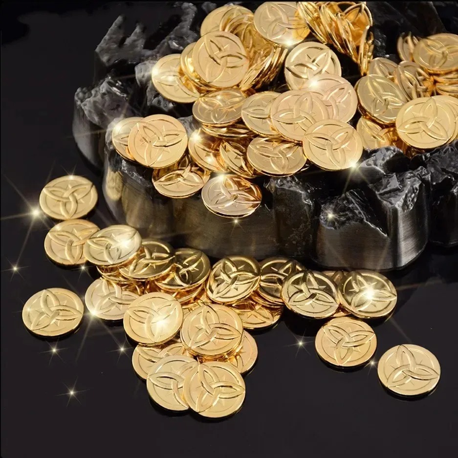 10Pcs Genshin Impact Zinc Allo - Arcade Game Coin recension och pris