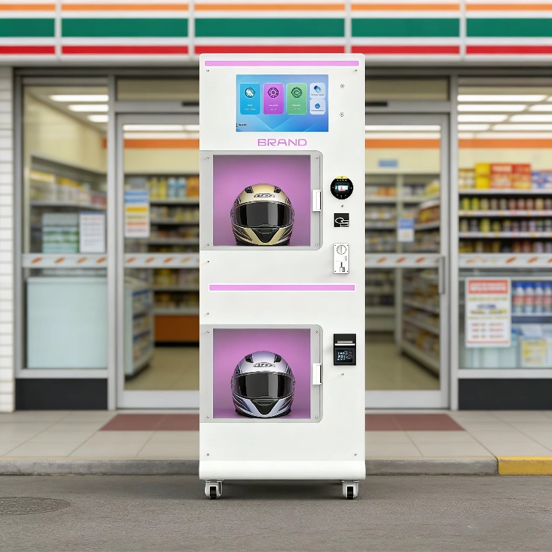 Custom Double Warehouse Helmet - Vending Machine Qr Code recension och pris