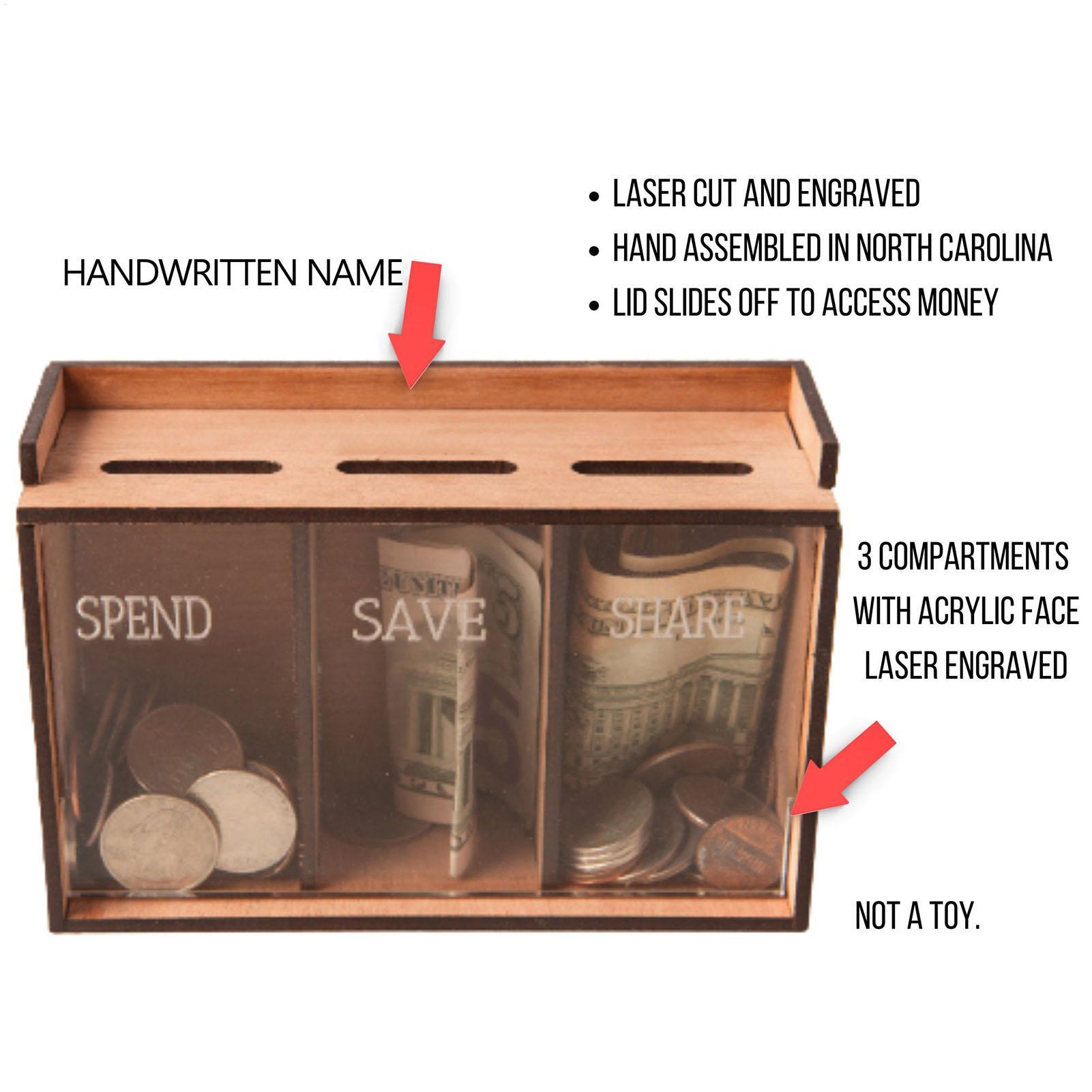 Save Money Box 3 Compartments  - Coin Operated Kiddie Ride recension och pris
