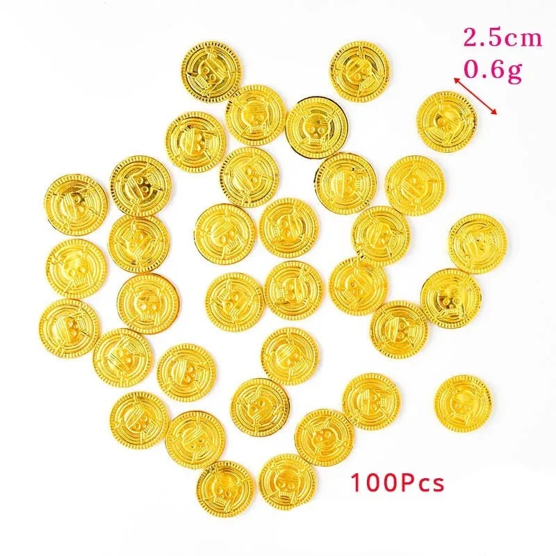 50Pcs Pirate Gold Coins Plasti - Arcade Game Coin recension och pris