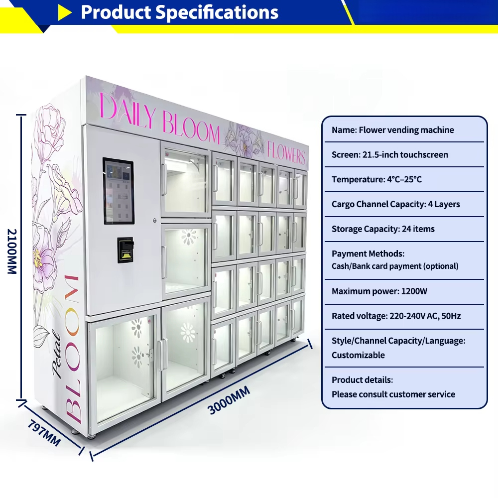 Mini Compact Fresh Flower Vend - Vending Machine Qr Code recension och pris